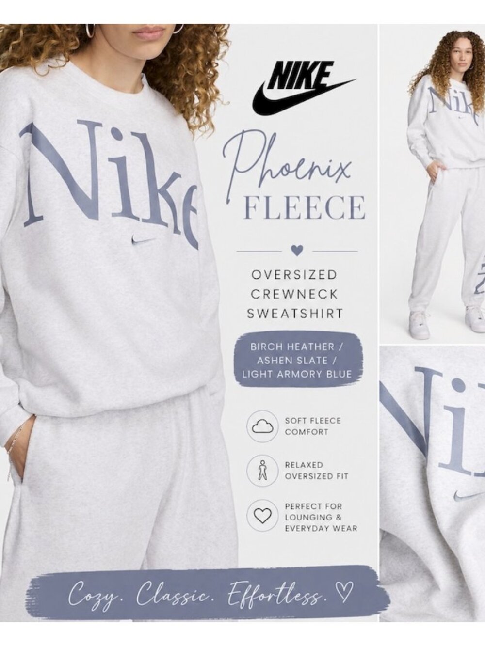 NWT Nike Phoenix Fleece Oversized Crewneck Sweatshirt